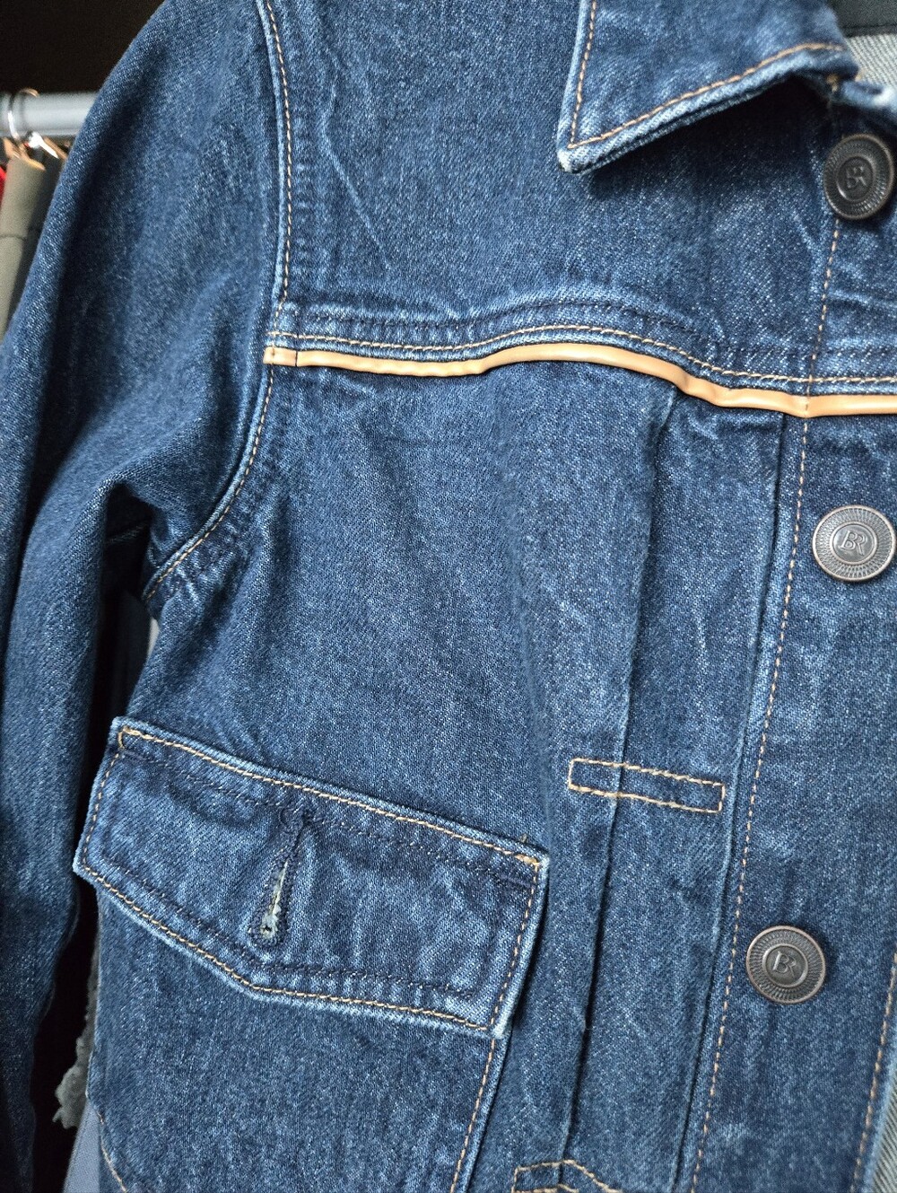 Banana Republic Dark Blue Denim Trucker Jacket - Picture 5 of 9